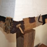 Abat-jour sur mesure en velour texturé pour lampe chalet design ambiance montagne